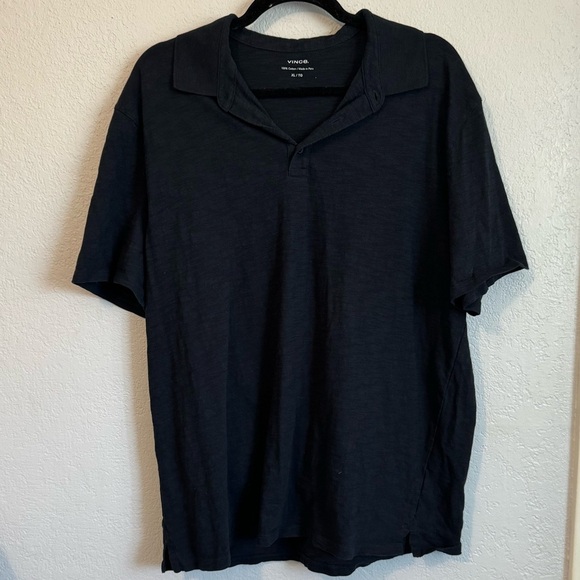 Vince Classic Slub Polo Shirt - Picture 3 of 9